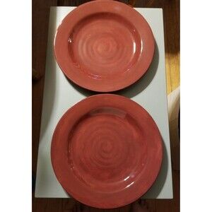 Gibson elite shades of plum handpainted dinner plates set of 2